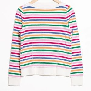 And Other Stories Velour Sweatshirt Rainbow